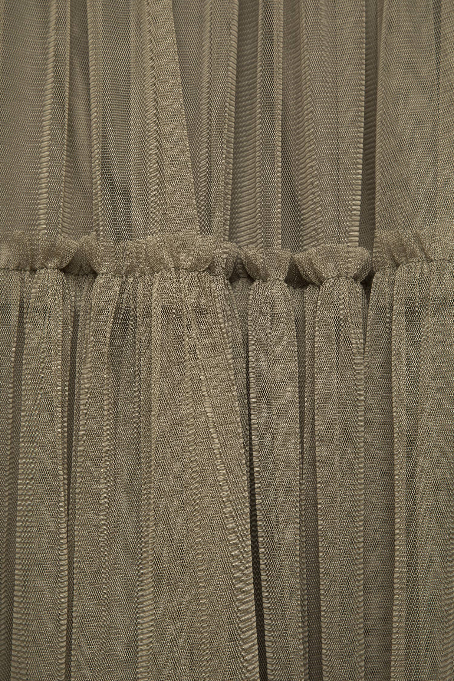 Elegantes Damen Lanidor Ausgestellter Tüllrock Midi Taupe - Image 6