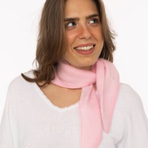 Alternative view of Elegantes Damen Zwillingsherz Halstuch aus 100% gebürstetem Kaschmir Rosa