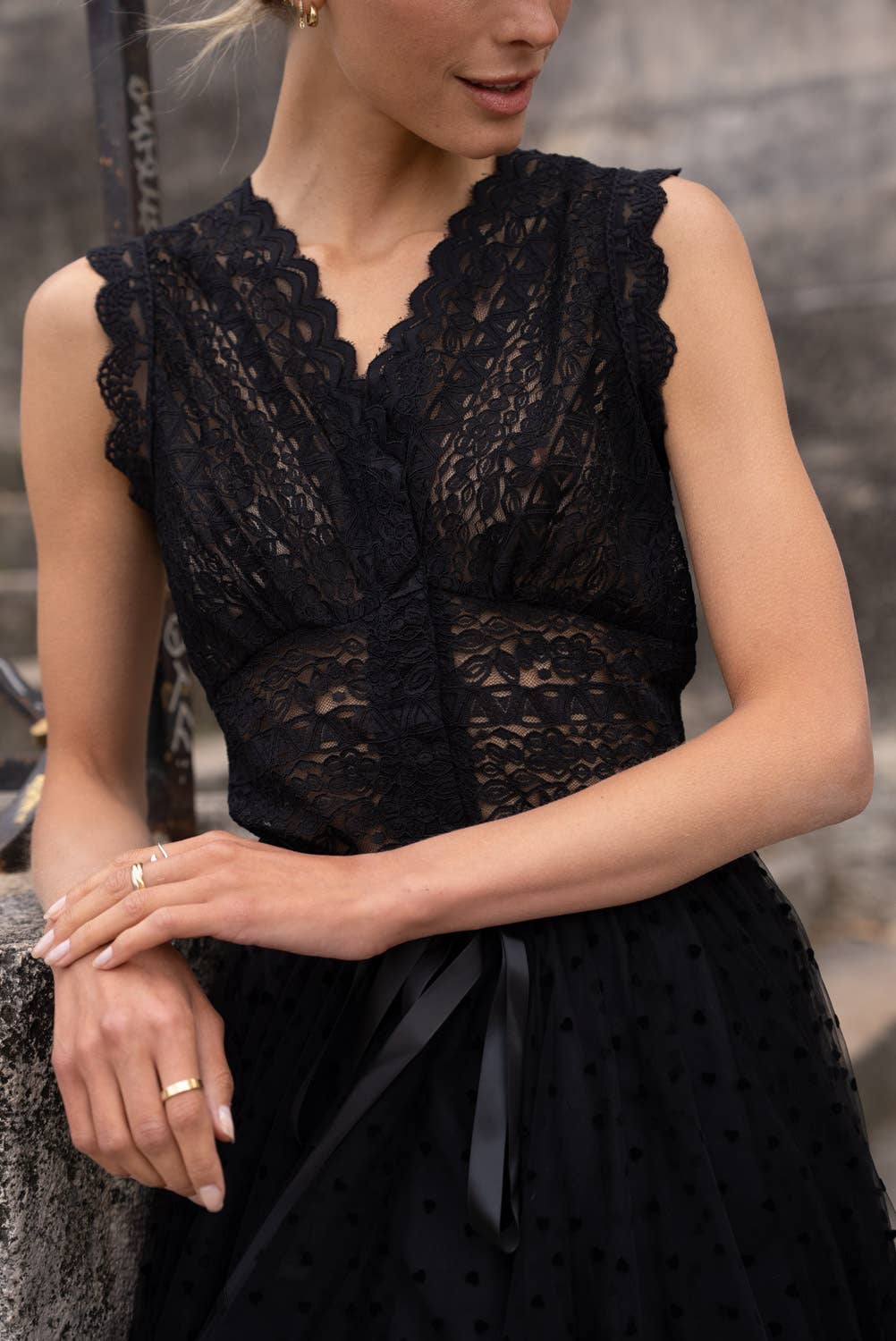 Elegantes Damen Choklate Paris Spitzen - Image 2