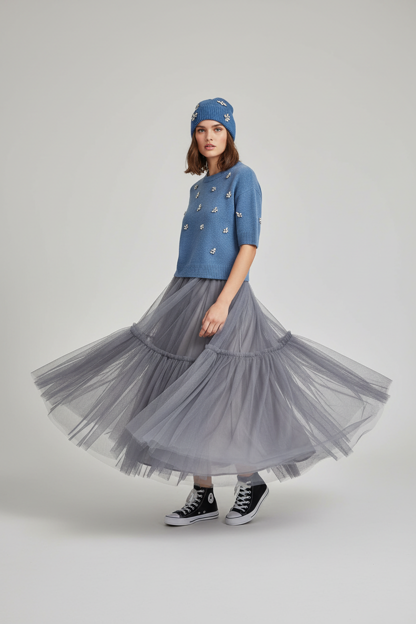 Elegantes Damen An'ge Paris Pullover "Nelida" in Blau - Image 4