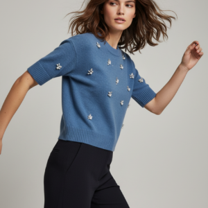 Elegantes Damen An'ge Paris Pullover "Nelida" in Blau
